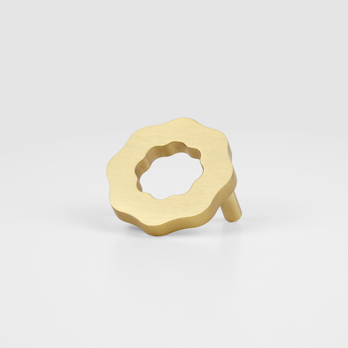 Halo Knuckle Knob | Brushed Brass