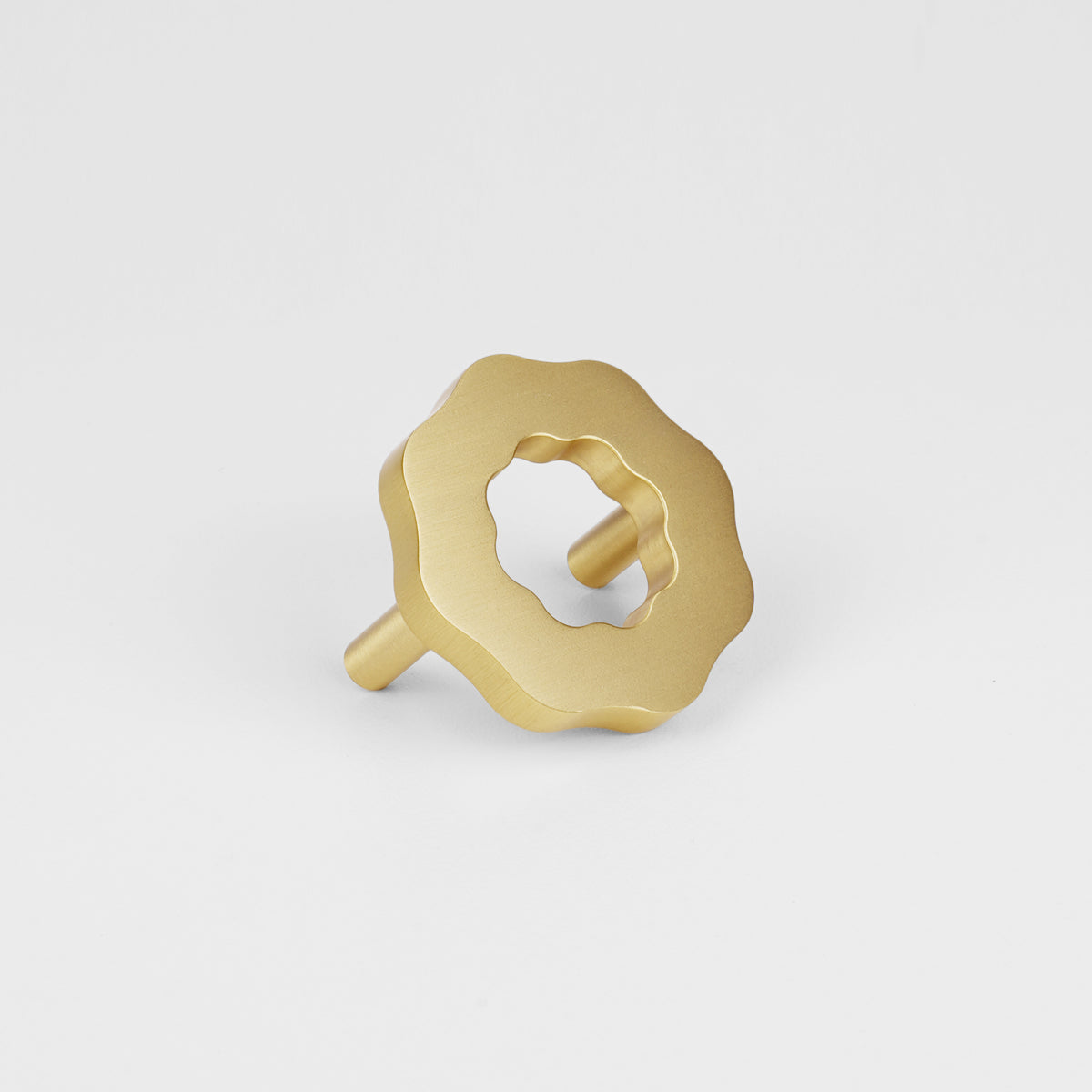 Halo Knuckle Knob | Brushed Brass