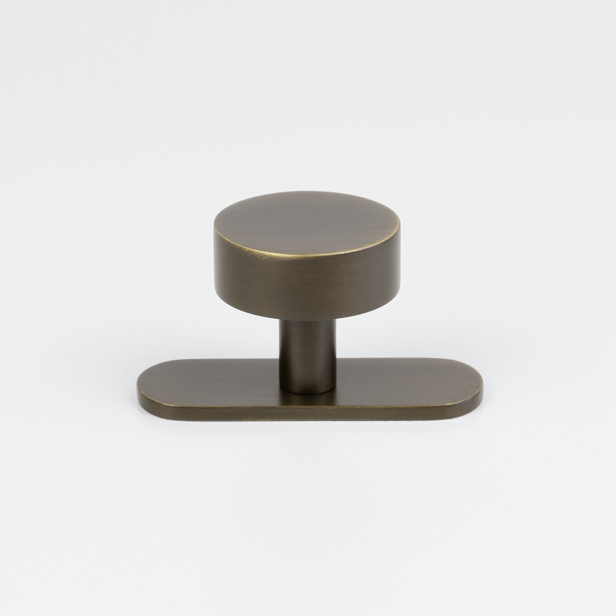 Ronde Smooth Knob with Backplate | Brushed Bronze