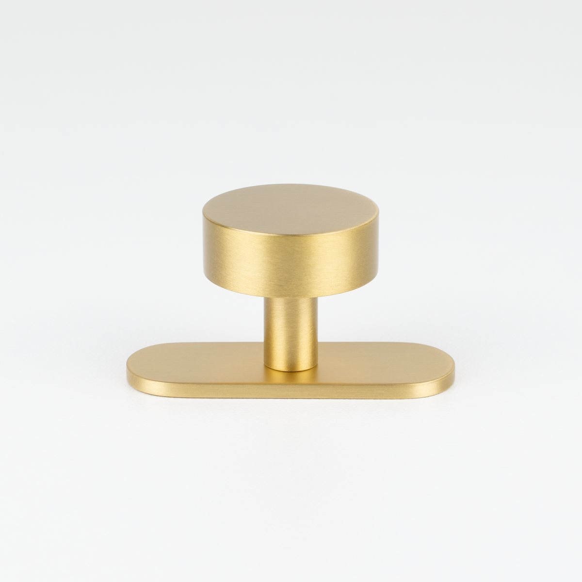 Ronde Smooth Knob with Backplate | Brushed Brass