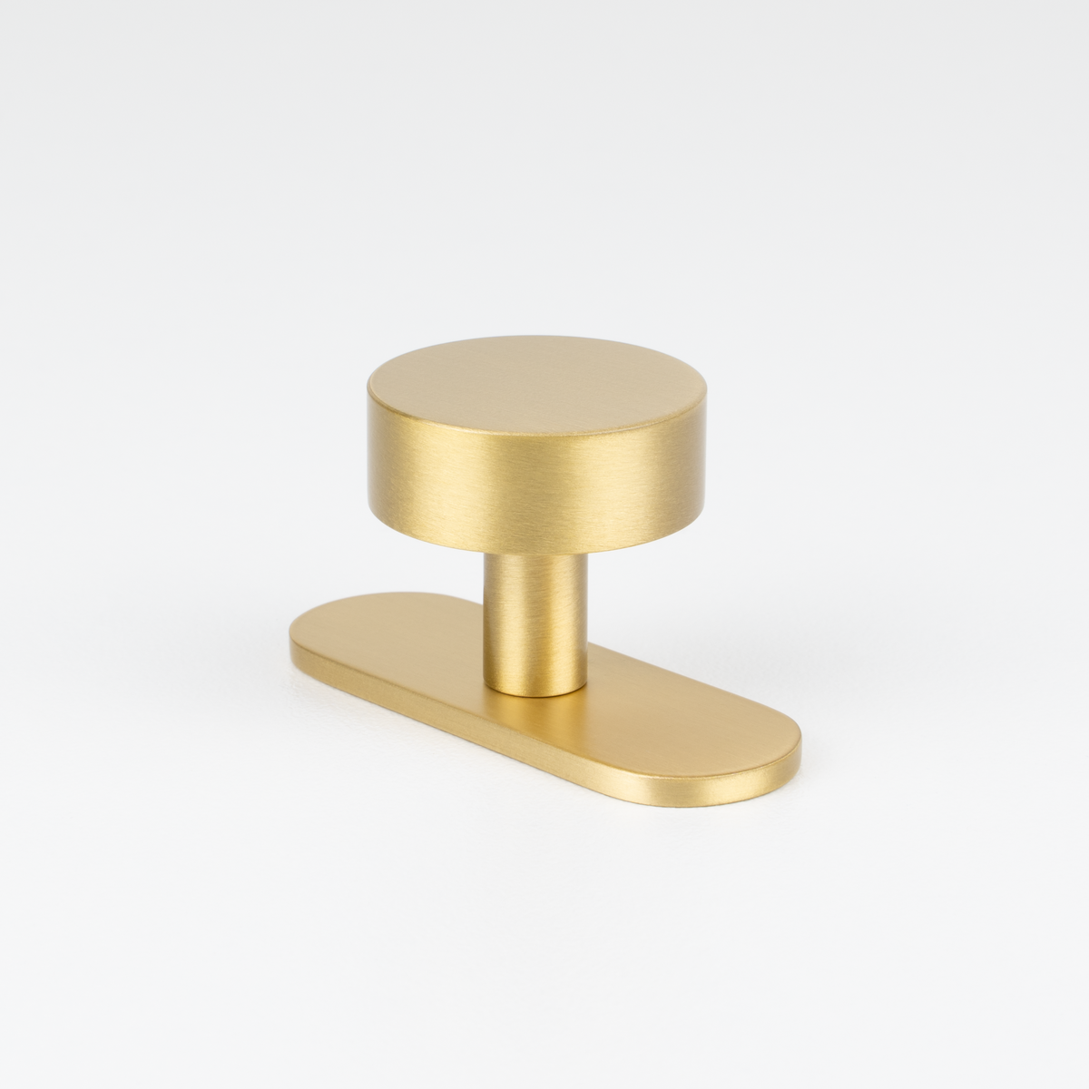 Ronde Smooth Knob with Backplate | Brushed Brass